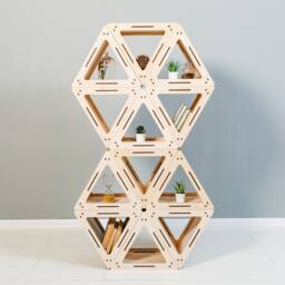 Triangle Shelf - Wooden Shelves Handmade Bookcase Custom Home D??cor Shelf Beautiful Triangular Wooden Gift For Her - thumbnail 2