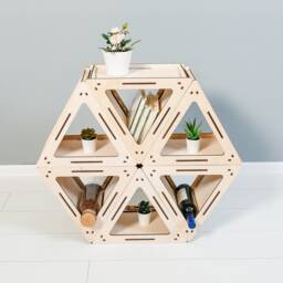Triangle Shelf - Wooden Shelves Handmade Bookcase Custom Home D??cor Shelf Beautiful Triangular Wooden Gift For Her - thumbnail 3