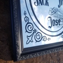 Laser Engraved Mirror, Bar Decor, Man Cave Wall Art, Jack Daniels, Jim Beam, Jose Cuervo, And - thumbnail 3