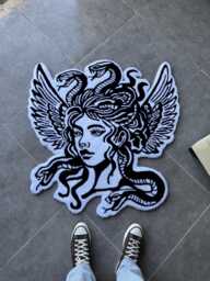 Medusa Fluffy Tufted Rug/Snakes - thumbnail 1