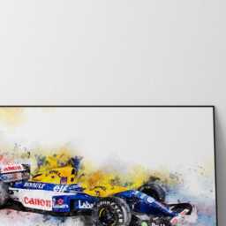 Williams Racing Fw14B Watercolor Art Print F1 Car Poster Ref #67 - thumbnail 2
