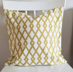 Graphic Fret - Robert Allen Decorative Pillow Cushion Covers Accent Throw Mustard - thumbnail 1