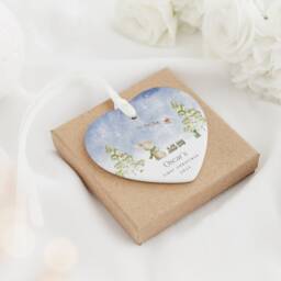 Baby's First Christmas Decoration - Babys Keepsake Bauble Ceramic Ornament 1st Xmas Baby Gift - thumbnail 3