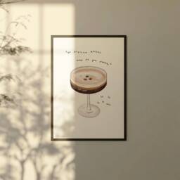 Espresso Martini Print - Humorous Cocktail Poster, Kitchen Wall Art - thumbnail 3