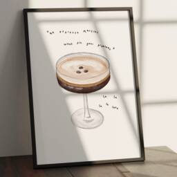Espresso Martini Print - Humorous Cocktail Poster, Kitchen Wall Art - thumbnail 2