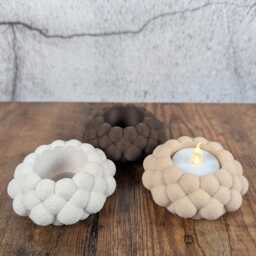 Elegant Tealight Holder With Bubble Effect, Modern Decorative Candle Alternative, Unique Home Accent & Gift - thumbnail 4