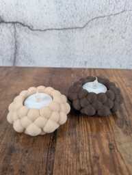 Elegant Tealight Holder With Bubble Effect, Modern Decorative Candle Alternative, Unique Home Accent & Gift - thumbnail 1