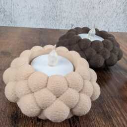 Elegant Tealight Holder With Bubble Effect, Modern Decorative Candle Alternative, Unique Home Accent & Gift - thumbnail 2