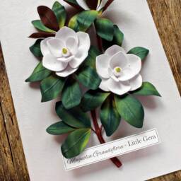 White Magnolia Flowers Botanical Illustration Wall Art - Green Decor Mother's Day Gift Paper Wedding Anniversary For Her - thumbnail 4