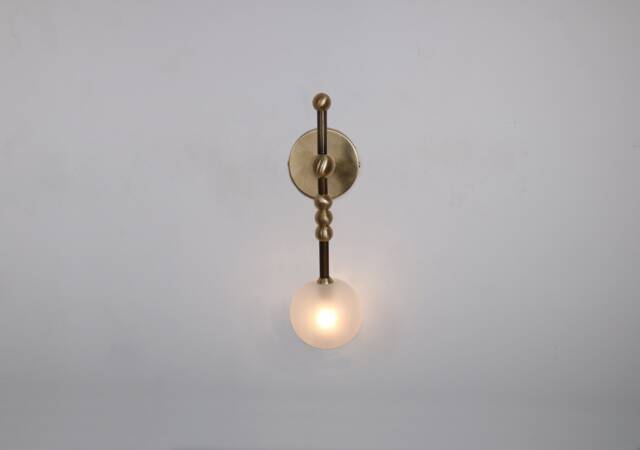 Modern Gold Wall Sconce , Lighting - Blackened Brass Lamp Vanity Light Fixture, Sconce, Lamp - image 1