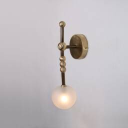 Modern Gold Wall Sconce , Lighting - Blackened Brass Lamp Vanity Light Fixture, Sconce, Lamp - thumbnail 2