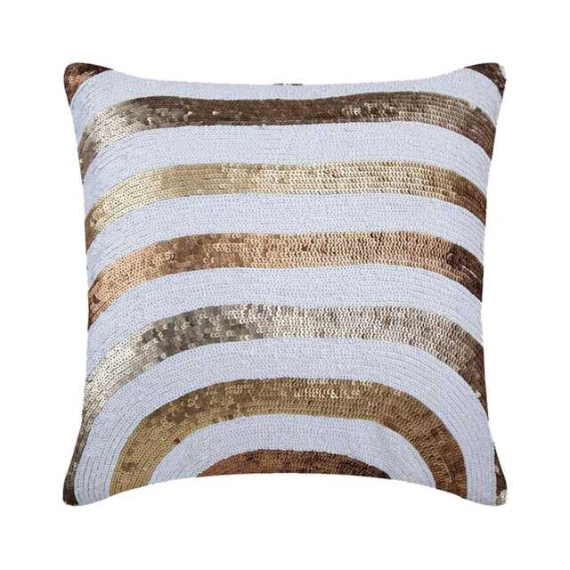 "Art Silk White Pillow Cushion 16""x16" - image 1