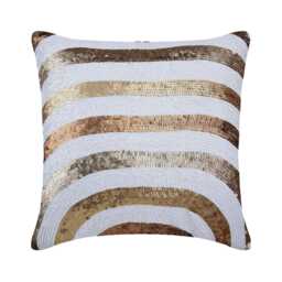 "Art Silk White Pillow Cushion 16""x16"