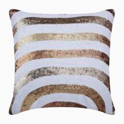 "Art Silk White Pillow Cushion 16""x16" - thumbnail 2