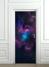 Space Wall Decal, Galaxy Sticker, Door Mural, Planets Wallpaper, Home Design Covering