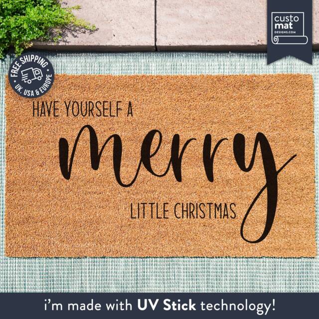 Have Yourself A Merry Little Christmas - Door Mat Holiday Season Housewarming Gift- Decor Welcome - image 1