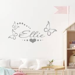 Personalized Butterfly Name Wall Decal - Nursery Room Decor - thumbnail 2