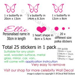 Personalized Butterfly Name Wall Decal - Nursery Room Decor - thumbnail 4