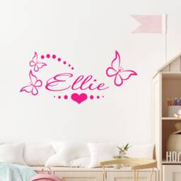Personalized Butterfly Name Wall Decal - Nursery Room Decor - thumbnail 3