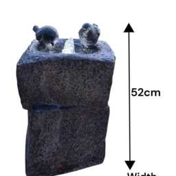 Black Two Birds Water Feature With Light Garden Gift Outdoor Decor Decoration - thumbnail 2