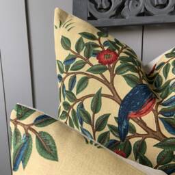 William Morris Fabric Cushion Cover Designer Kelmscott Tree Linen Red Pillow - thumbnail 3