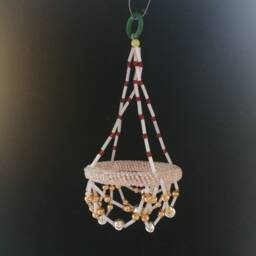Handmade Glass Bead Chandelier Christmas Ornament - thumbnail 1