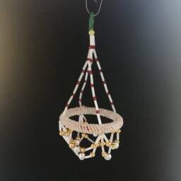 Handmade Glass Bead Chandelier Christmas Ornament - thumbnail 2