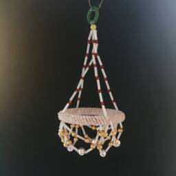 Handmade Glass Bead Chandelier Christmas Ornament - thumbnail 3