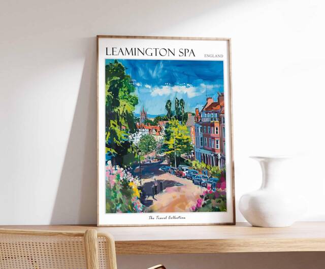 Leamington Spa Travel Poster British Heritage Art Print - image 1