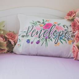 Personalized Floral Girls Pillowcase Only Custom Name - thumbnail 3