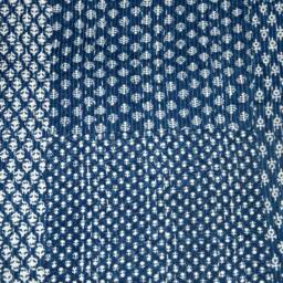 Indigo Patchwork Kantha Quilt Handmade Print Gudari Quilts Boho Blanket Hand Stitched Quilt Throw Bed Cover Bedspread Cover - thumbnail 2