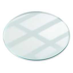 Round Crystal-Clear Glass Table Top, Minimalist Tabletop, Durable Tempered Elegant Surface - thumbnail 2