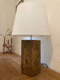 Table Lamp Base, Reclaimed Wood, Handmade, Rustic Style
