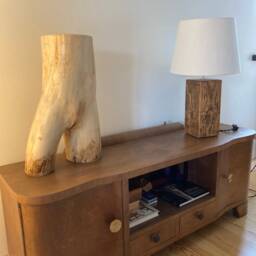 Table Lamp Base, Reclaimed Wood, Handmade, Rustic Style - thumbnail 3