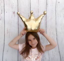 Gold Crown Pillow, Gold Nursery, Cushion, Baby Bedding, Decorative Pillow, Room Decor, Kids Girls Princess Room, Metallic Cushion - thumbnail 1