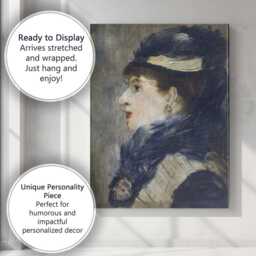 Elegant Victorian Lady Portrait Impressionist Oil Painting Canvas Wall Art Print Decor Picture Ready To Hang - thumbnail 3