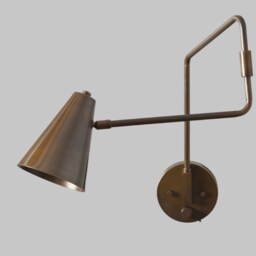 Mid Century Brass Swing Arm Wall Sconce, Italian Design - thumbnail 3
