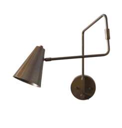 Mid Century Brass Swing Arm Wall Sconce, Italian Design - thumbnail 1
