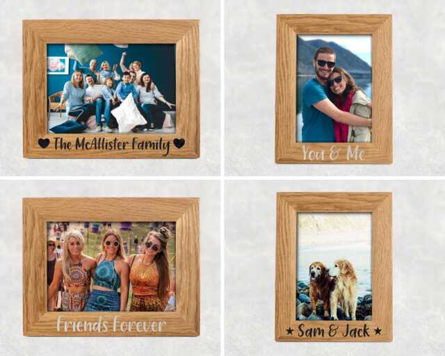 Personalised Picture Frame - Wooden Any Text Vinyl Gift Photo Included - image 1