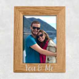 Personalised Picture Frame - Wooden Any Text Vinyl Gift Photo Included - thumbnail 3