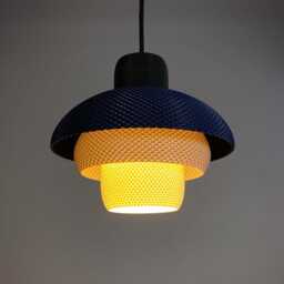 Elia Pendant Lamp, Modern Ripple Mesh Contemporary 3D Printed Lighting - thumbnail 1