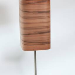 Bedside Table Lamp, Tineo Wood Veneer Linear Design Light, Handmade Desk Light Fixture, Minimalist Modern Farmhouse Lighting - thumbnail 2