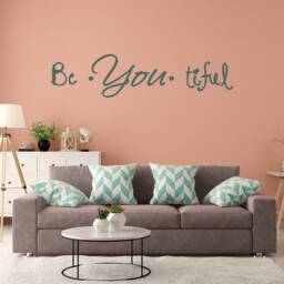 Beautiful Quote Wall Sticker - Be You Own Kind Of Tiful Beyoutiful Art Vinyl Decal Your Motivational Inspiring Positive Girl Sign Word - thumbnail 3