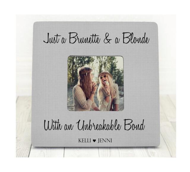 Brunette & A Blonde Best Friend Bond Picture Frame Friends Gift - image 1