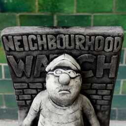 Neighbourhood Watch Statue Funny Garden Ornament Concrete Man Sculpture Sleeping Watchman Decor Humorous Figurine Outdoor Comedy Decoration - thumbnail 3