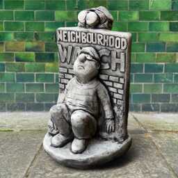 Neighbourhood Watch Statue Funny Garden Ornament Concrete Man Sculpture Sleeping Watchman Decor Humorous Figurine Outdoor Comedy Decoration - thumbnail 4