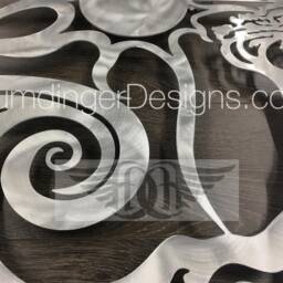 Ocean Waves Scene Oak Tree Metal Wall Art - Free Shipping Large - thumbnail 2