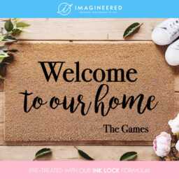 Personalized Welcome To Our Home Doormat - Family Name Door Mat Last Custom Rug Housewarming Gift Closing - thumbnail 1