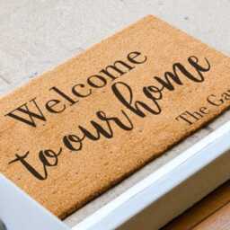 Personalized Welcome To Our Home Doormat - Family Name Door Mat Last Custom Rug Housewarming Gift Closing - thumbnail 2