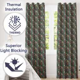Cute Cartoon Octopus Seamless Pattern Playful Marine Life Design Readymade Eyelet Ring Top Thermal 100% Blackout Curtains - thumbnail 3